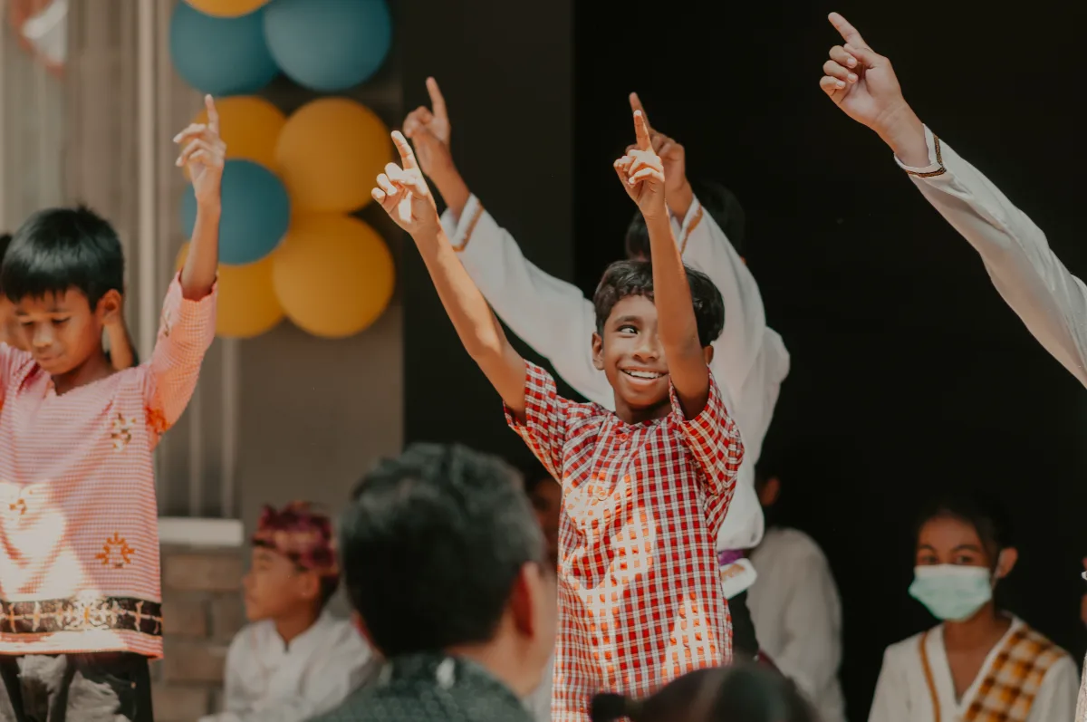 Rahai students celebrating together